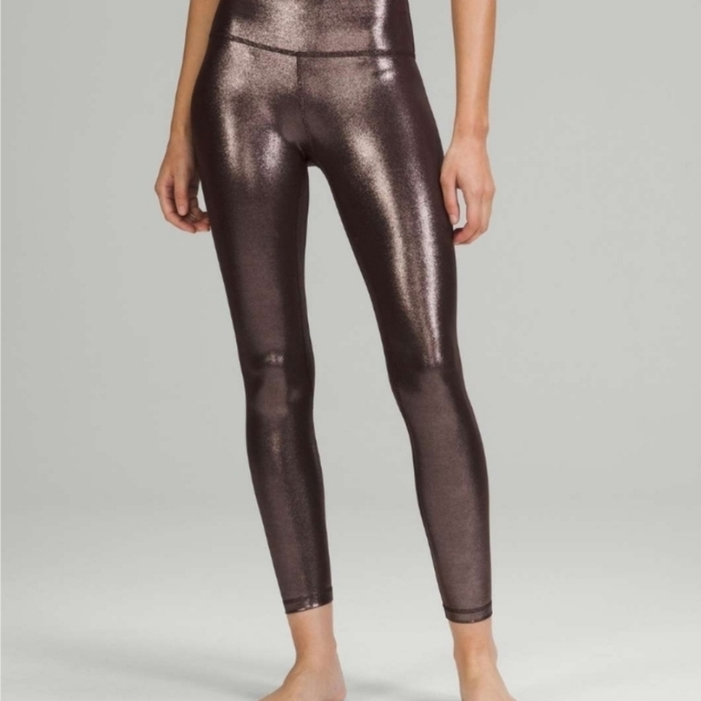Lululemon Align High-Rise Pant 25" *Shine Radiate Foil Print French Press